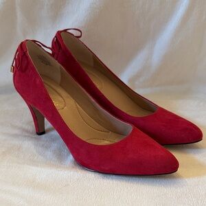 Elegant Red Suede Pumps Heels Kelly & Katie Size 8.5